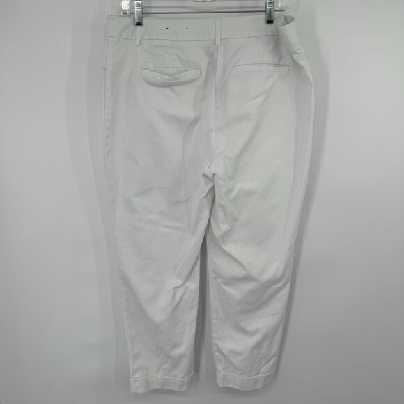Chico's So Slimming White Crop Pants Size 12 Cotton stretch pockets - Picture 9 of 11